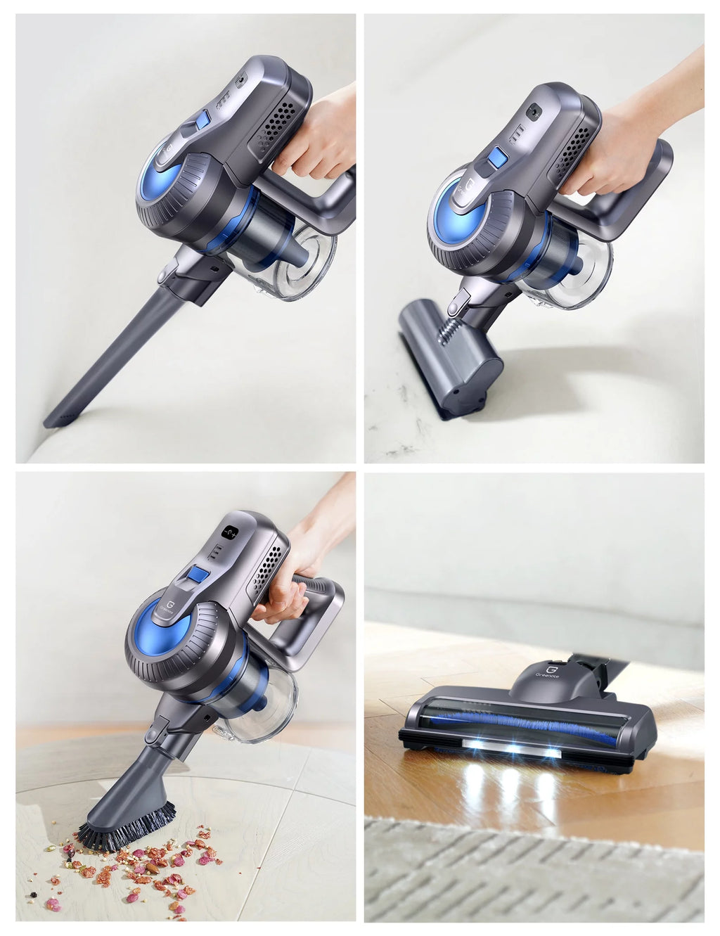 Cordless Vacuum Cleaner 26000PA, Lightweight Stick Vacuum Cleaner with LED Headlight W6932