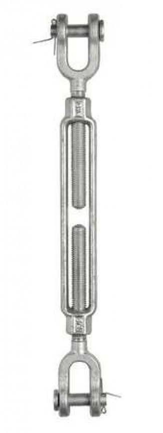 3 Turnbuckle, Jaw & Jaw, Galv, 1.3cm x 30cm B3733