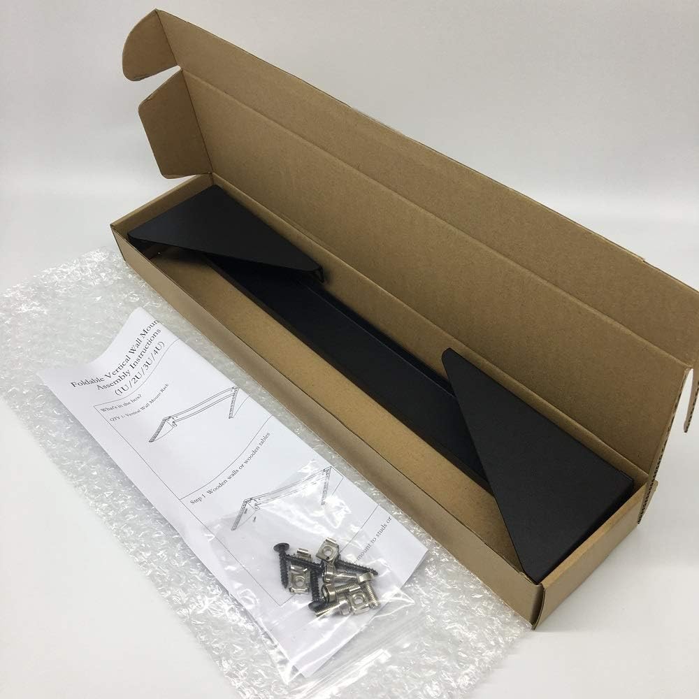 2U Foldable Cold Rolled Steel Vertical Wall Mount Rack N573890
