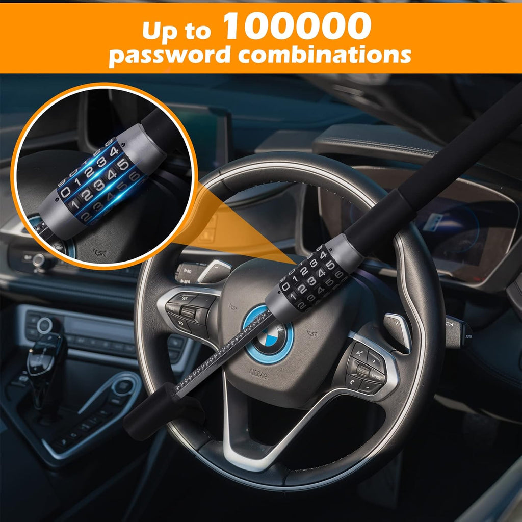 Password Heavy Duty Steering Wheel Lock I641372