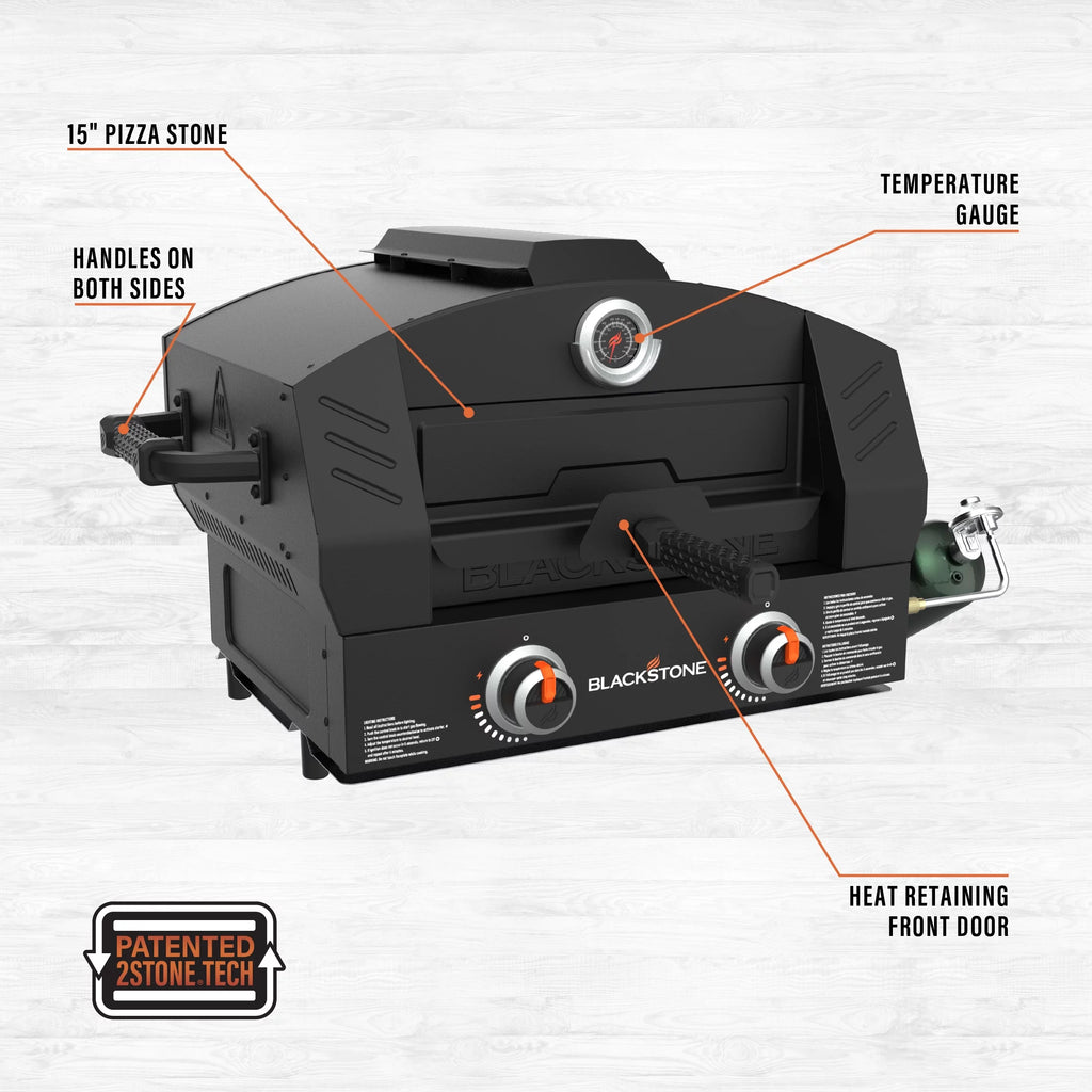 Tabletop Propane Pizza Oven with Two 15 Cordierite Stones Z81719