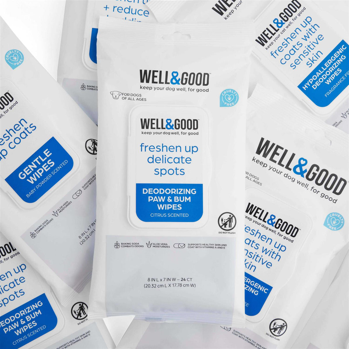Deodorizing Paw and Bum Wipes B5511