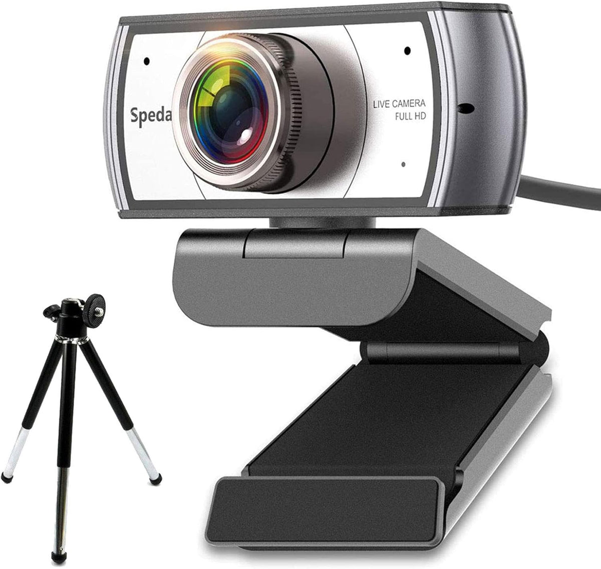 Wide Angle 120 Degree Webcam with Microphone and Tripod Full HD 1080P USB N836