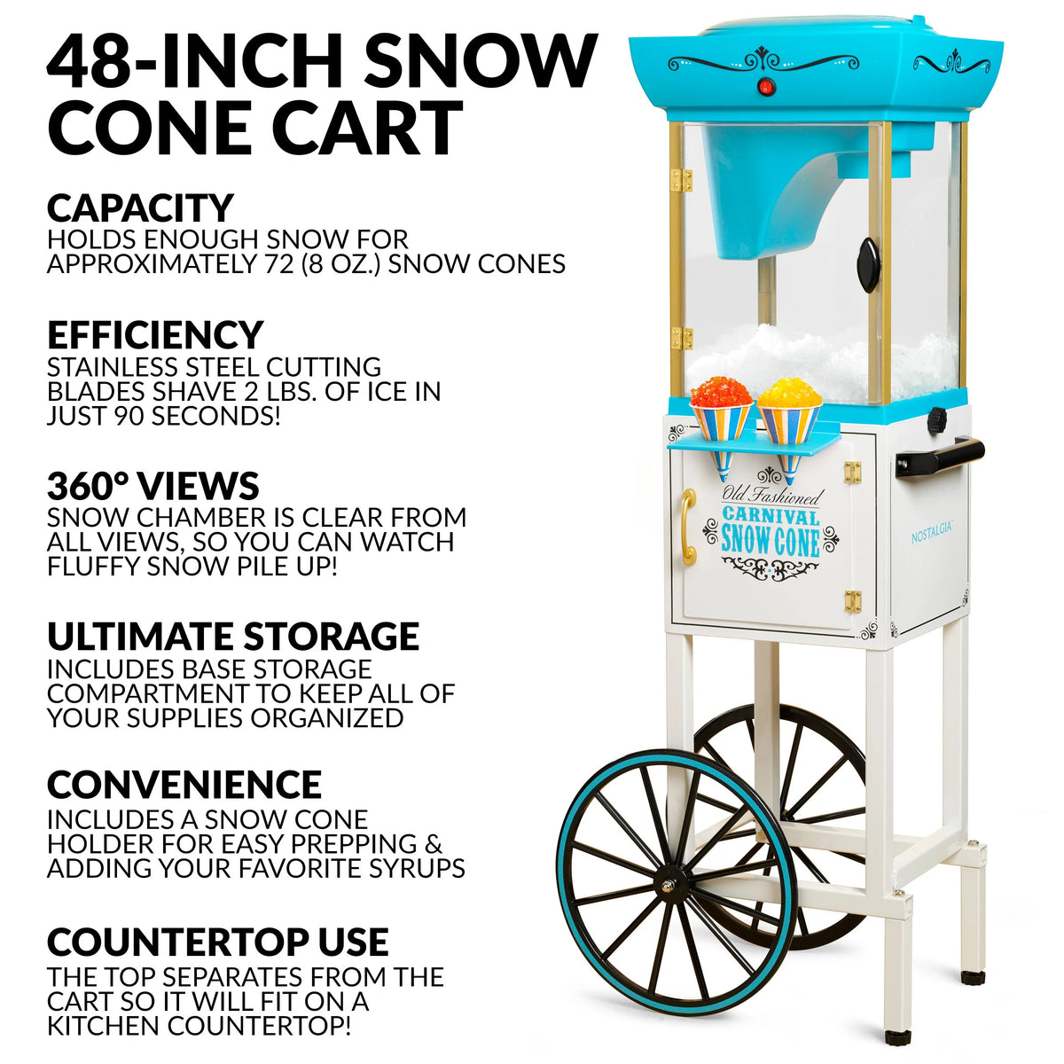 48-Inch Tall Snow Cone Cart R6471