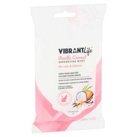 Vanilla Coconut Deodorizing Wipes for Cats & Kittens X570047