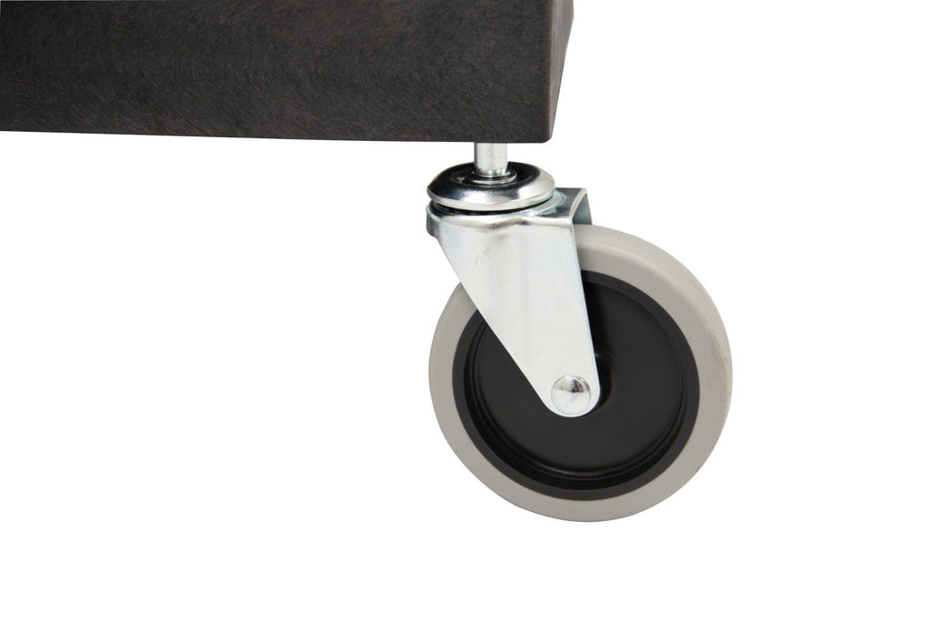 Black Two Shelf Plastic Utility Tub Cart E971618