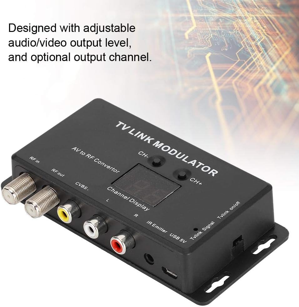 UHF Modulator AV to RF Converter with Channel Display I2055