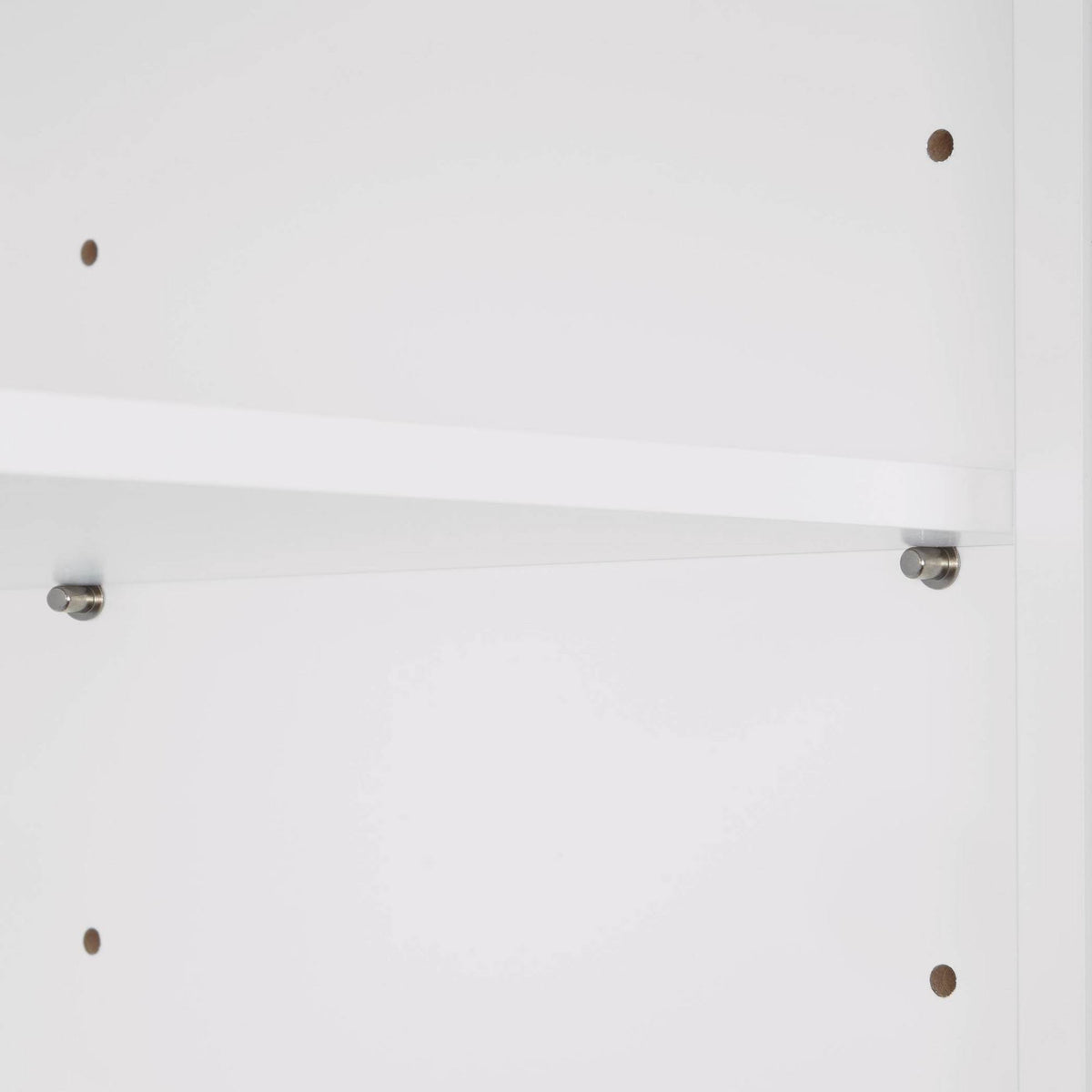 White Two Door Wall Cabinet with Open Shelf U11647