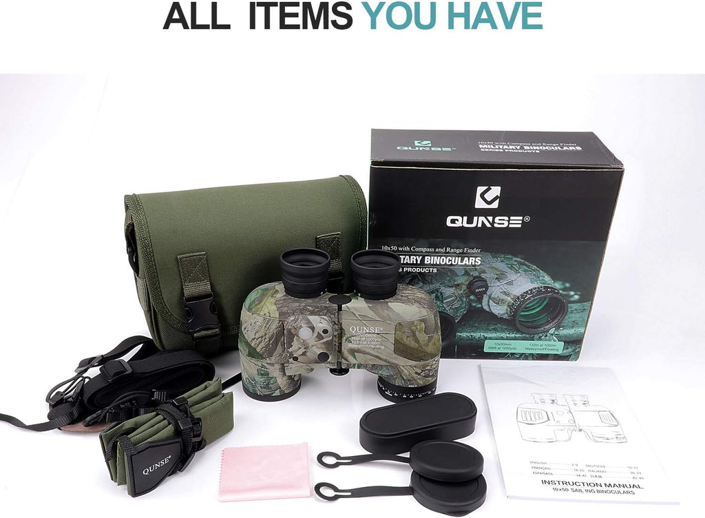 10x50 Camouflage Binoculars with Compass and Rangefinder A9385