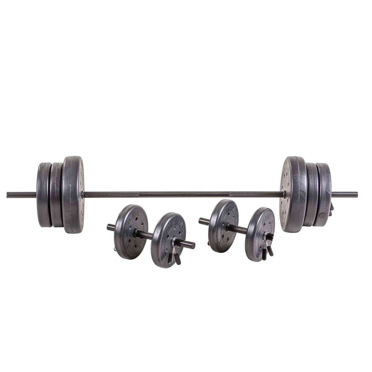105 lb Barbell and Dumbbell Weight Set with 6-foot Bar Q66567