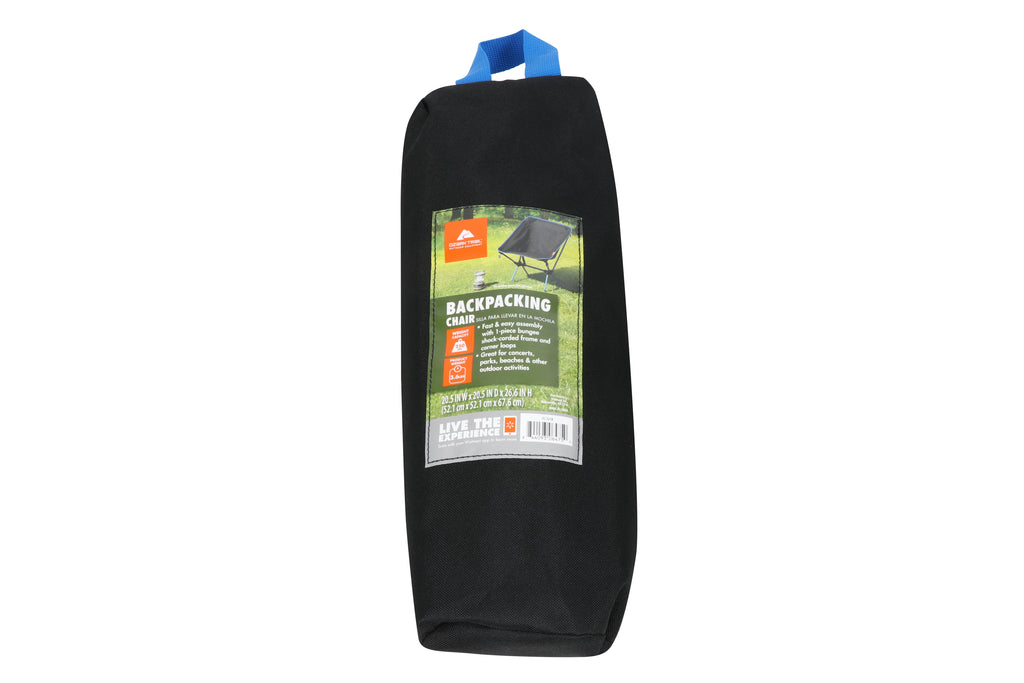 Black Backpacking Camping Chair Y81780