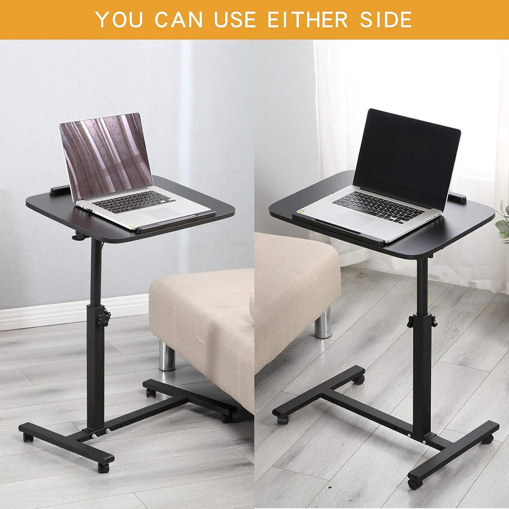 Adjustable Overbed Bedside Table with Wheels S49580