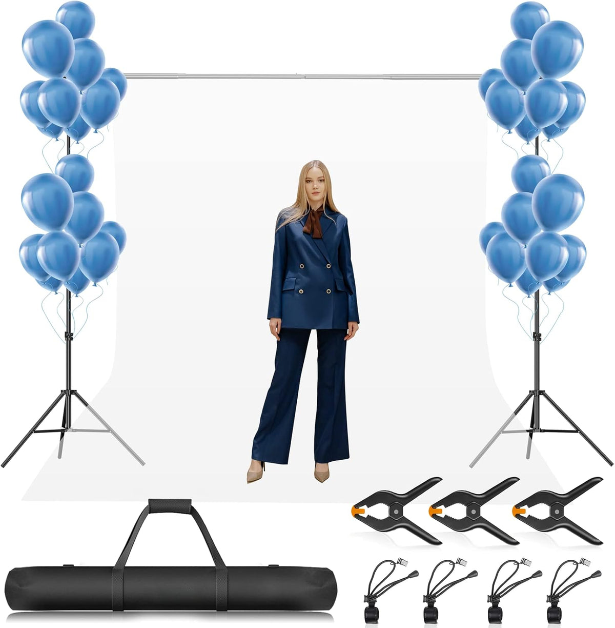Heavy Duty Adjustable Backdrop Stand with Carry Bag Y229275