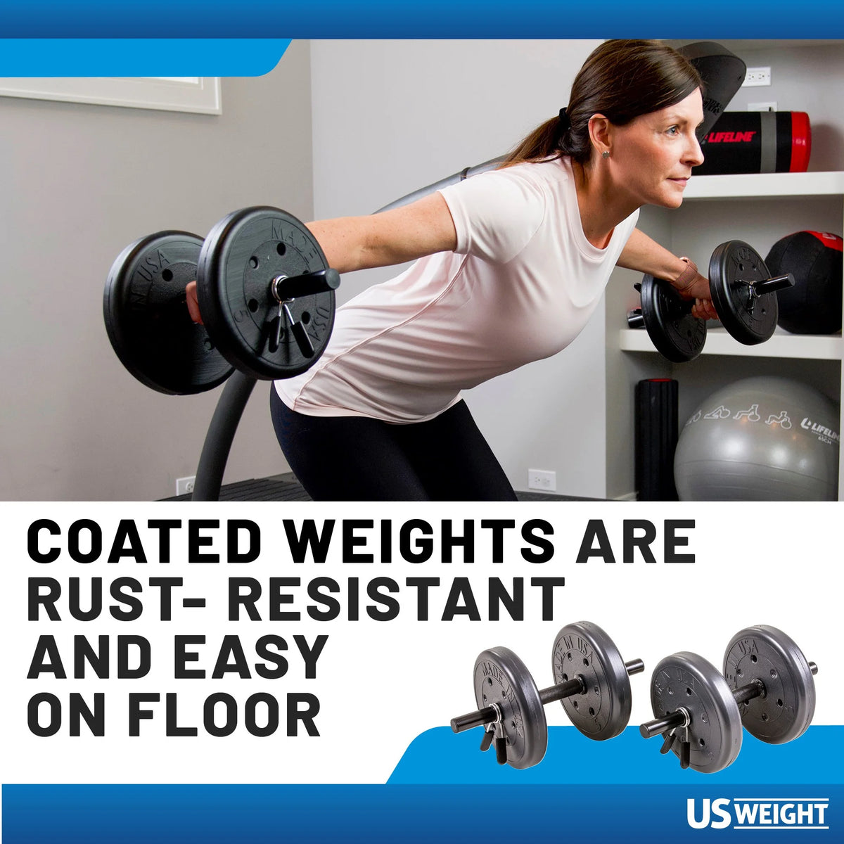 105 lb Barbell and Dumbbell Weight Set with 6-foot Bar Q66567