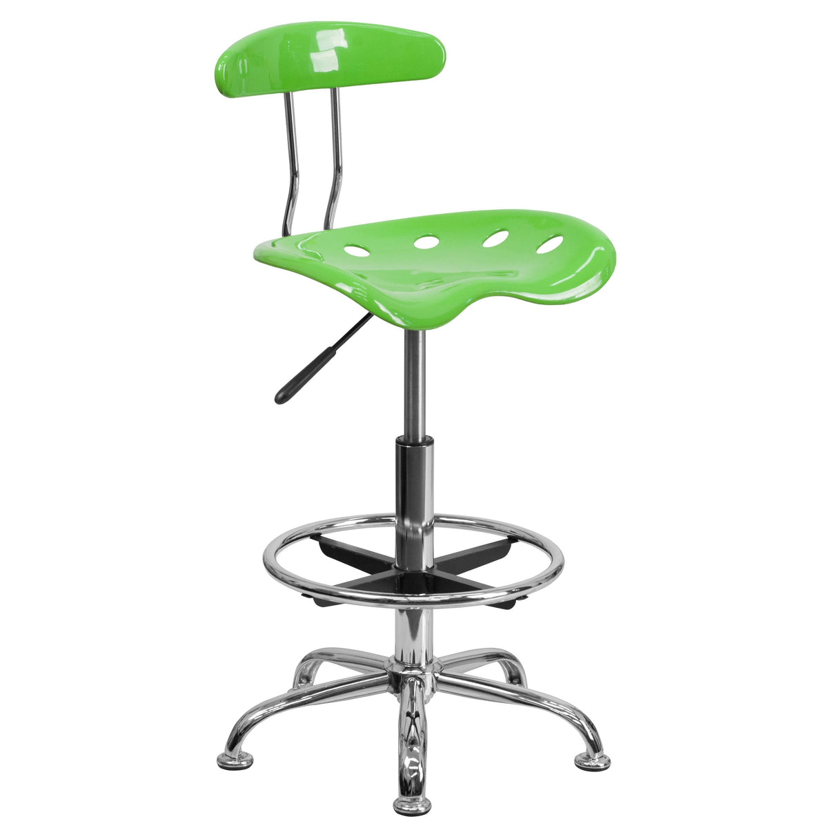 Nautical Blue Drafting Stool with Tractor Seat V140321