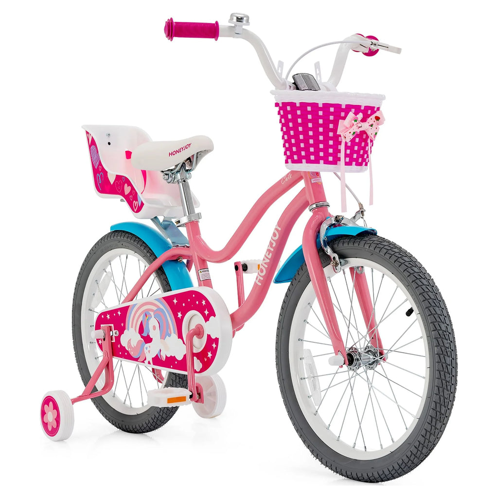 18 Inches Kids Bicycle with Training Wheels & Basket L90680