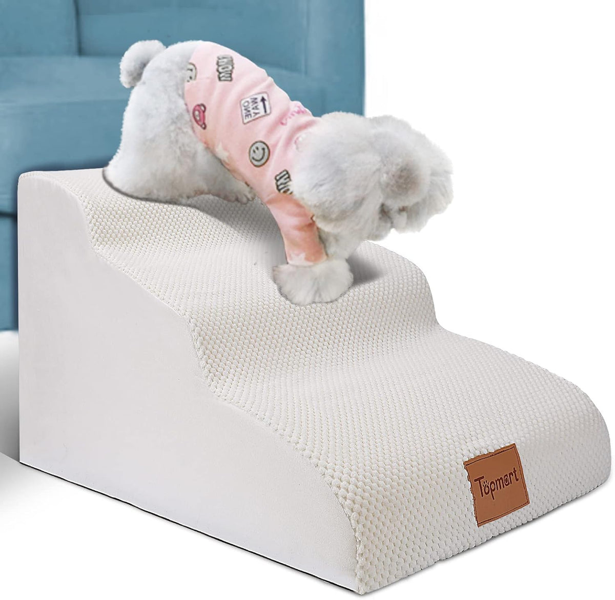 3 Tiers Non-Slip High Density Foam Dog Steps S688
