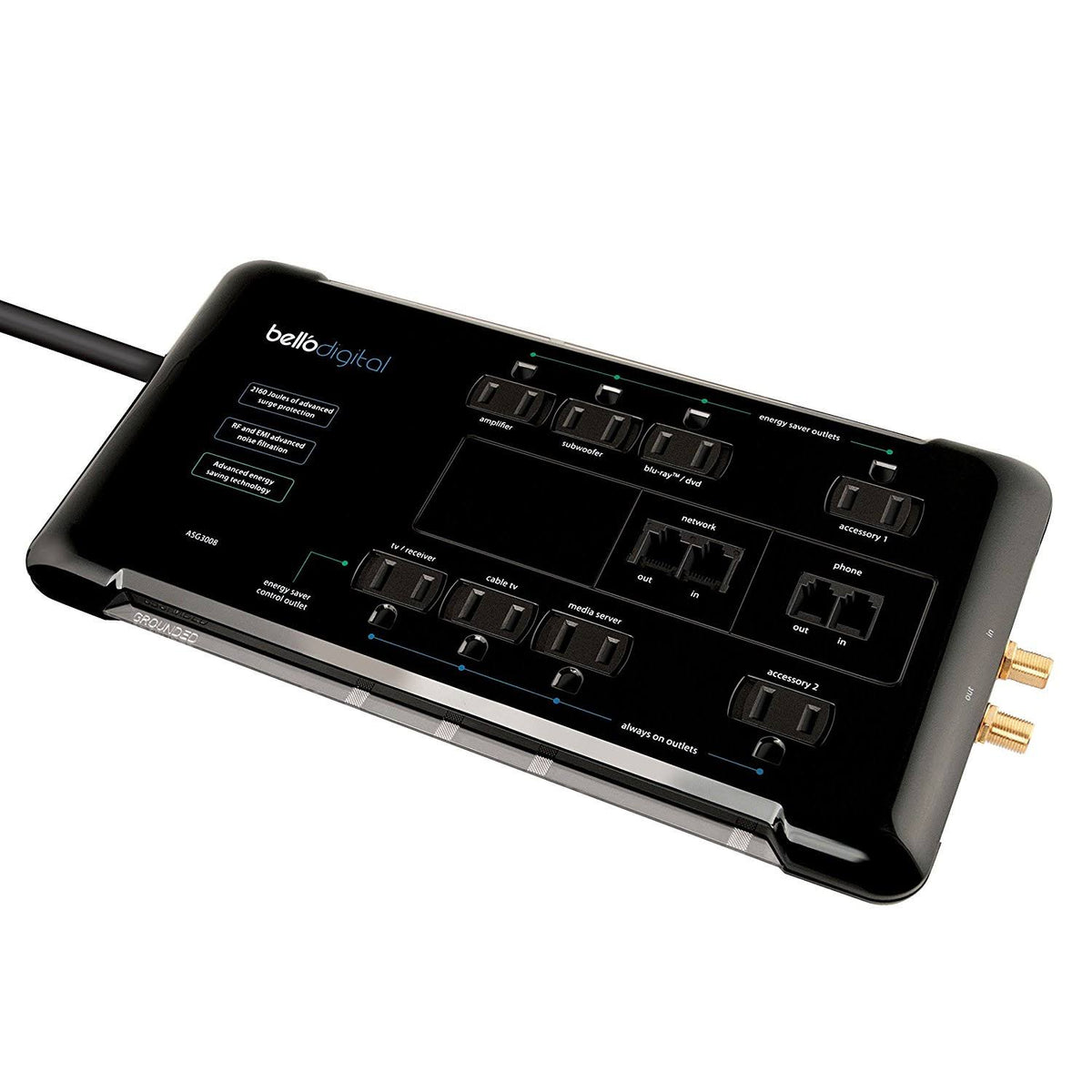8 Outlet Energy Saving Surge Protector I4123