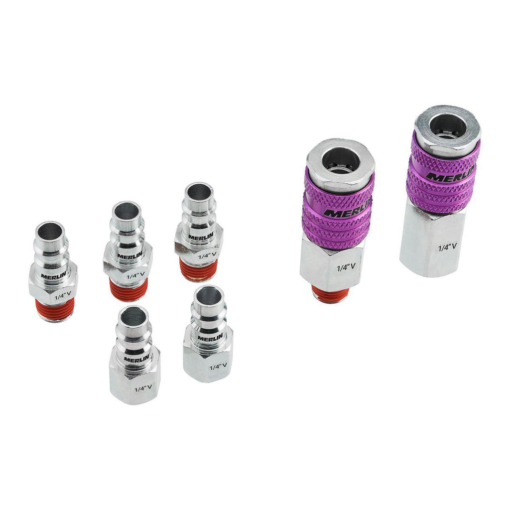 1/4 in. High-Flow Steel Coupler Connector Kit, 7-Piece V422