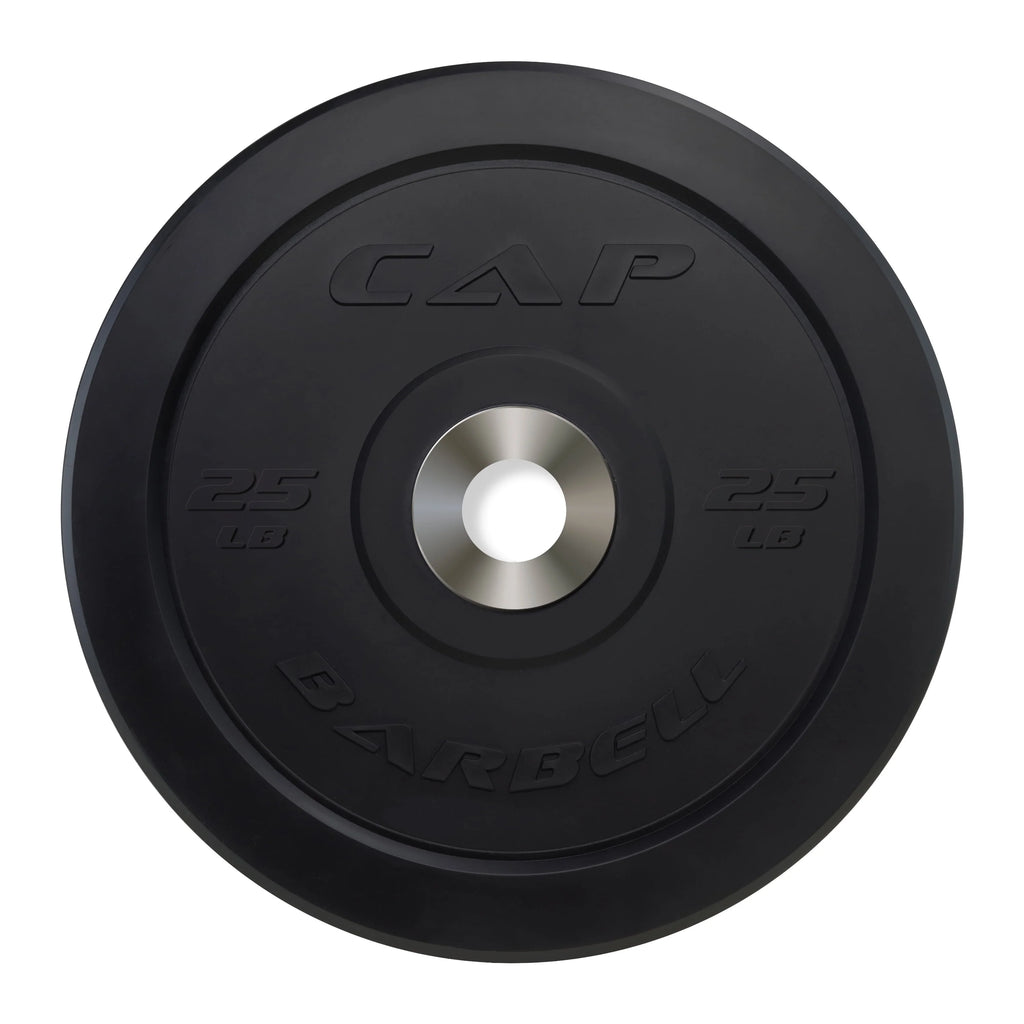 25 lb Black Olympic Bumper Plate W758