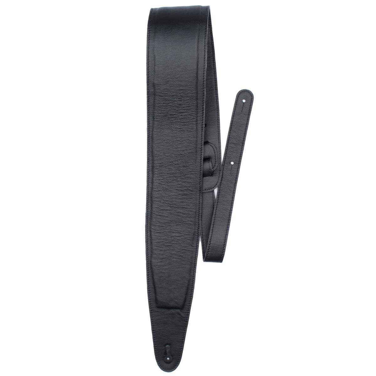 Black Padded Leather Guitar Strap X7425