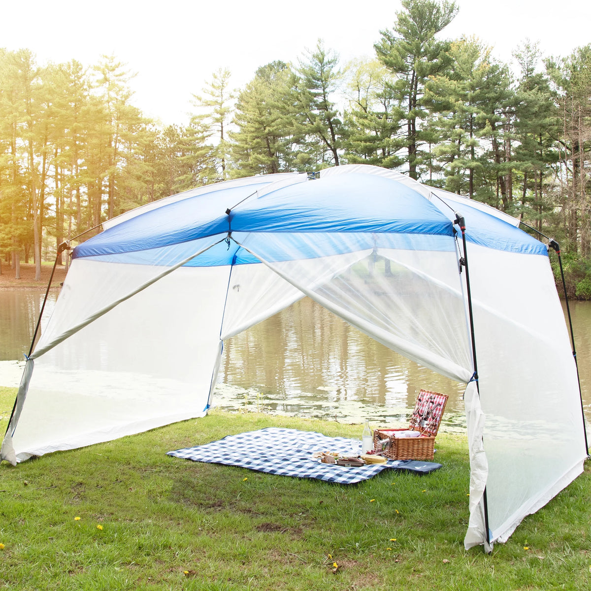 Blue 13 ft x 9 ft x 84 in Screen House Tent Y289279