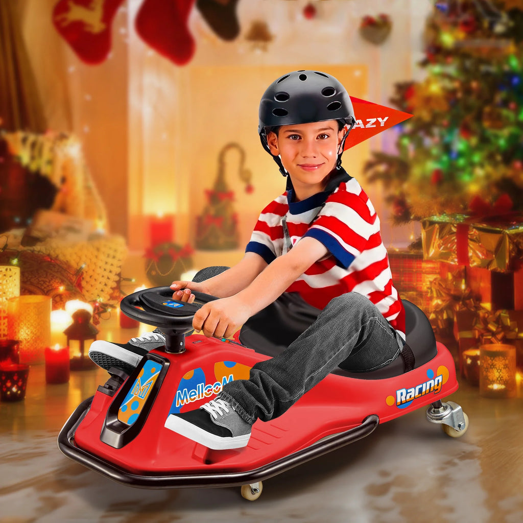 Kids Ride on Drift Car, Electric Drifting Go-Kart with 2 Speeds, Blue P551