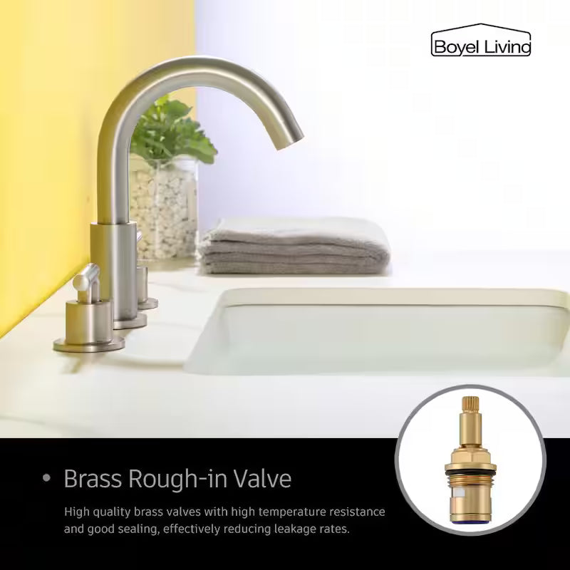 Brushed Nickel 2-Handle Bathroom Faucet W62853