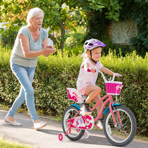 18 Inches Kids Bicycle with Training Wheels & Basket L90680