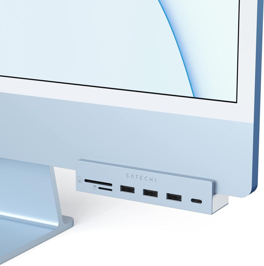 USB-C Clamp Hub with USB-C Data Port, USB-A 3.0 Data, Micro/SD Card Reader J864