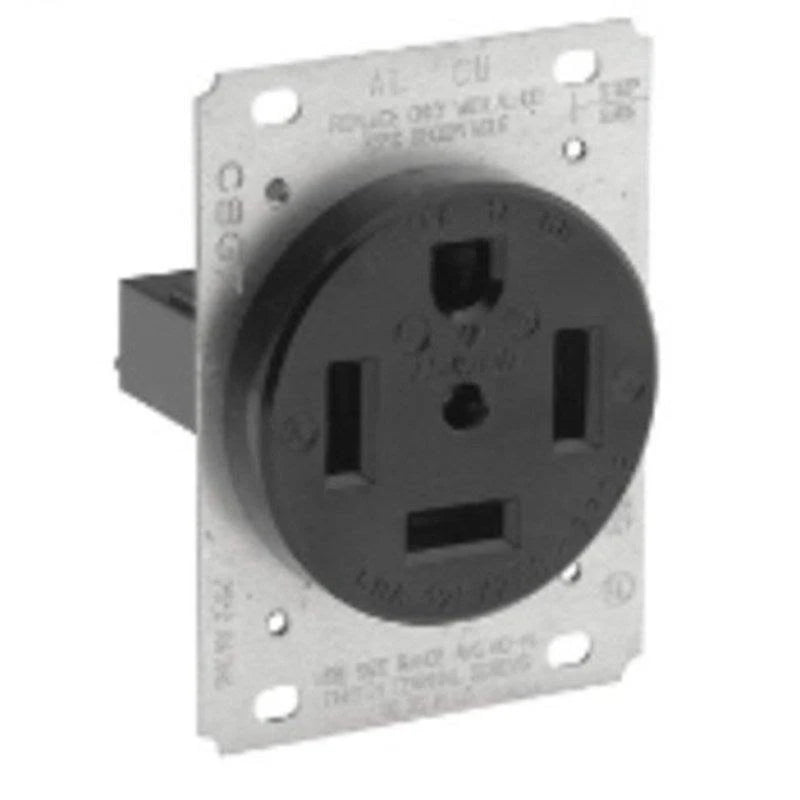 Black Flush Receptacle O958