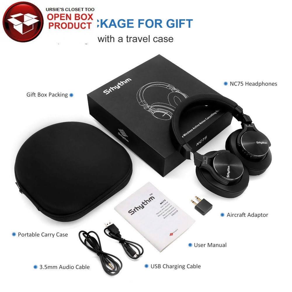Active Noise Cancelling Bluetooth Headphones with Microphone D176
