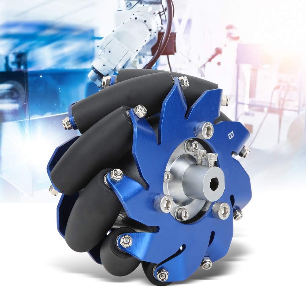 4in Mecanum Wheel Left Aluminum TPU Rubber Rollers A644