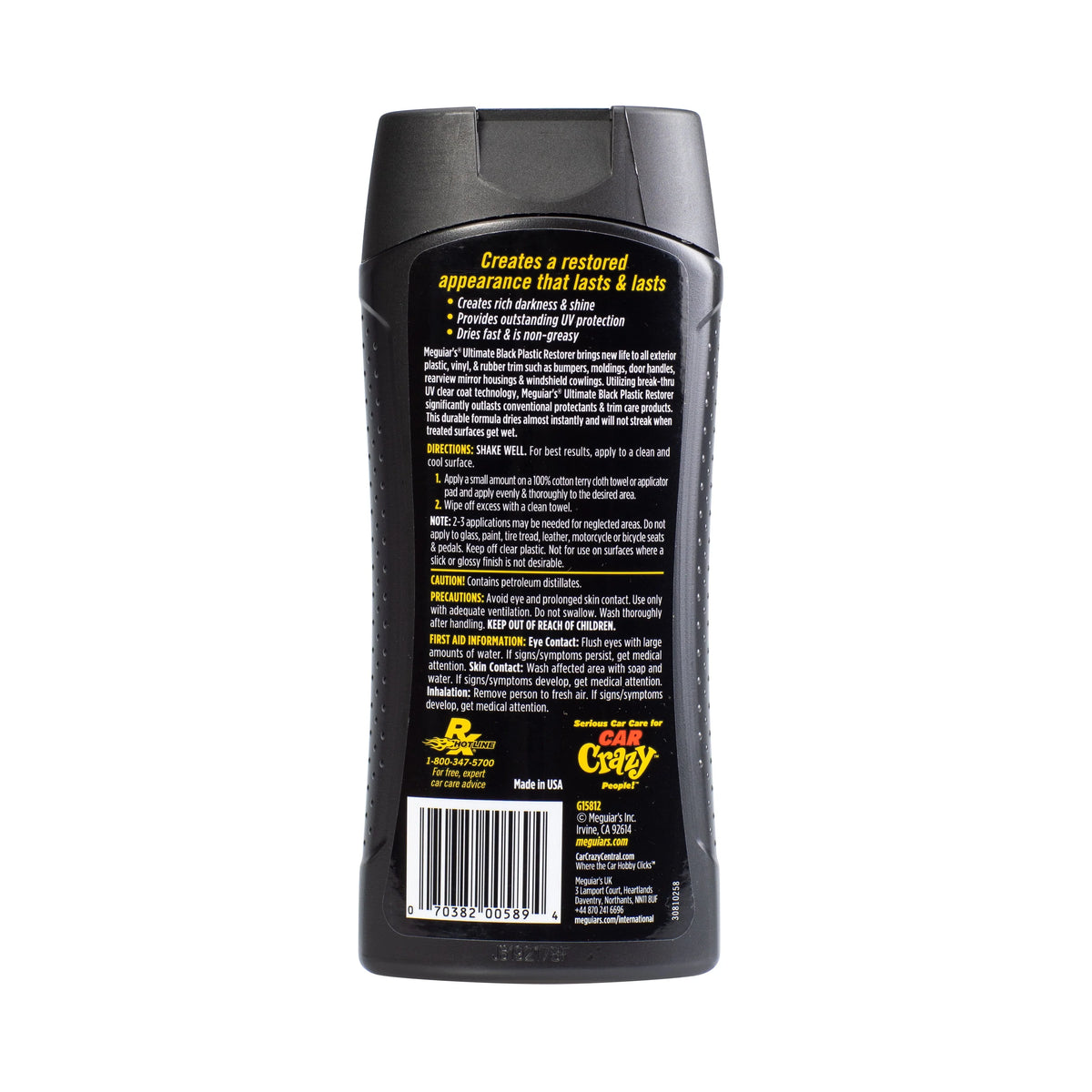 Black Plastic Restorer Liquid 12 Oz K328147