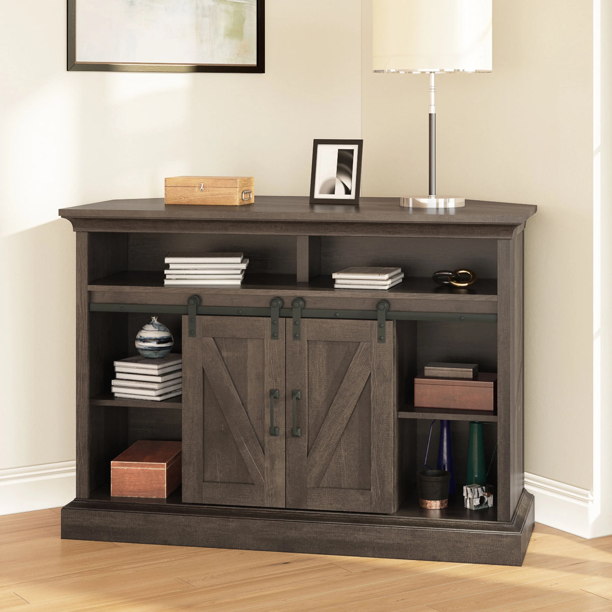 Brown Corner TV Stand G701692