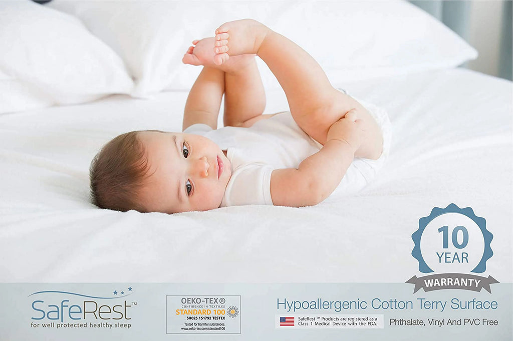 Hypoallergenic Waterproof Crib Mattress Encasement F7157