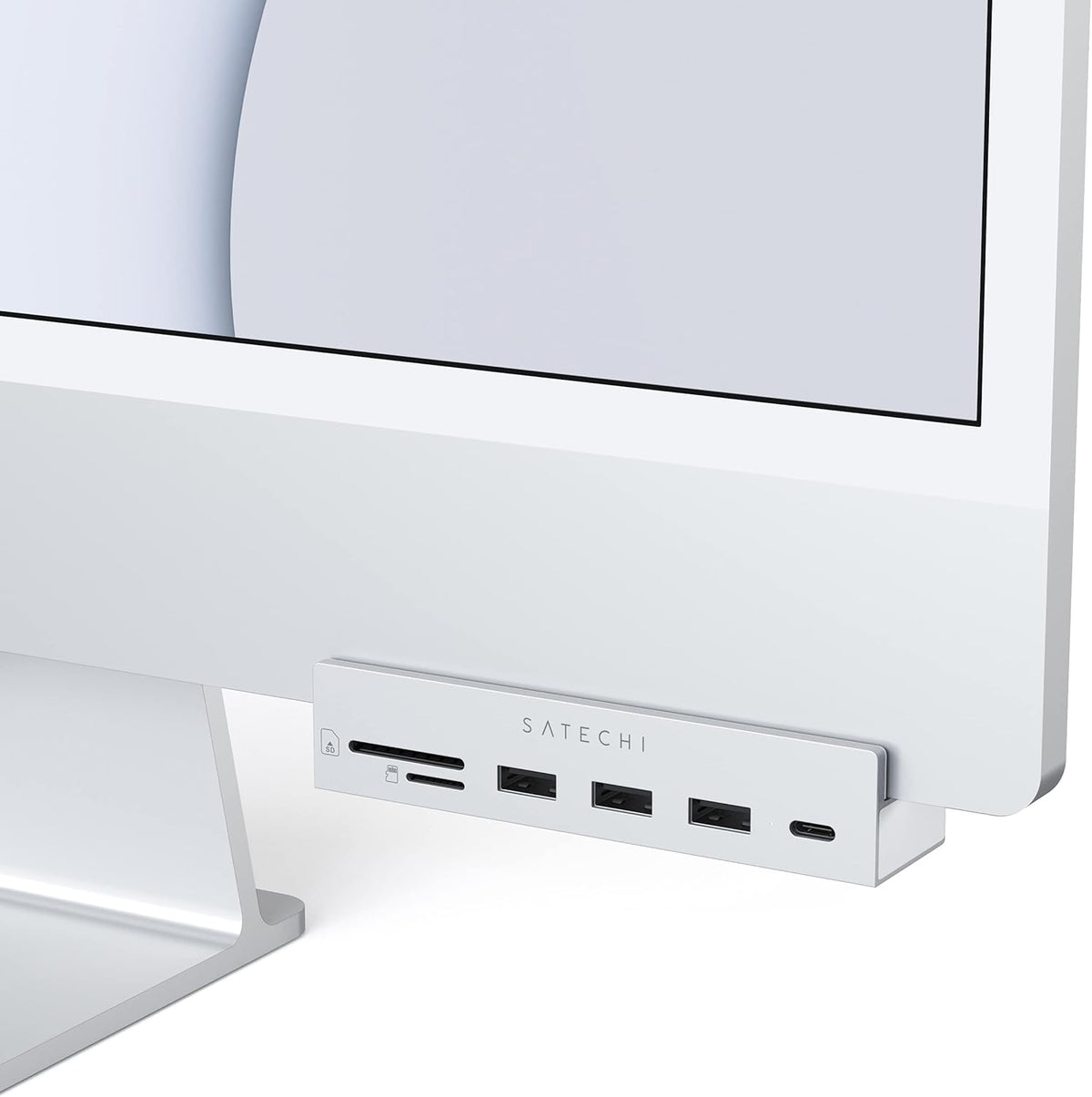 USB-C Clamp Hub with USB-C Data Port, USB-A 3.0 Data, Micro/SD Card Reader J864