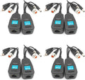 4 Pairs BNC to RJ45 Video Power Balun Adapter J111