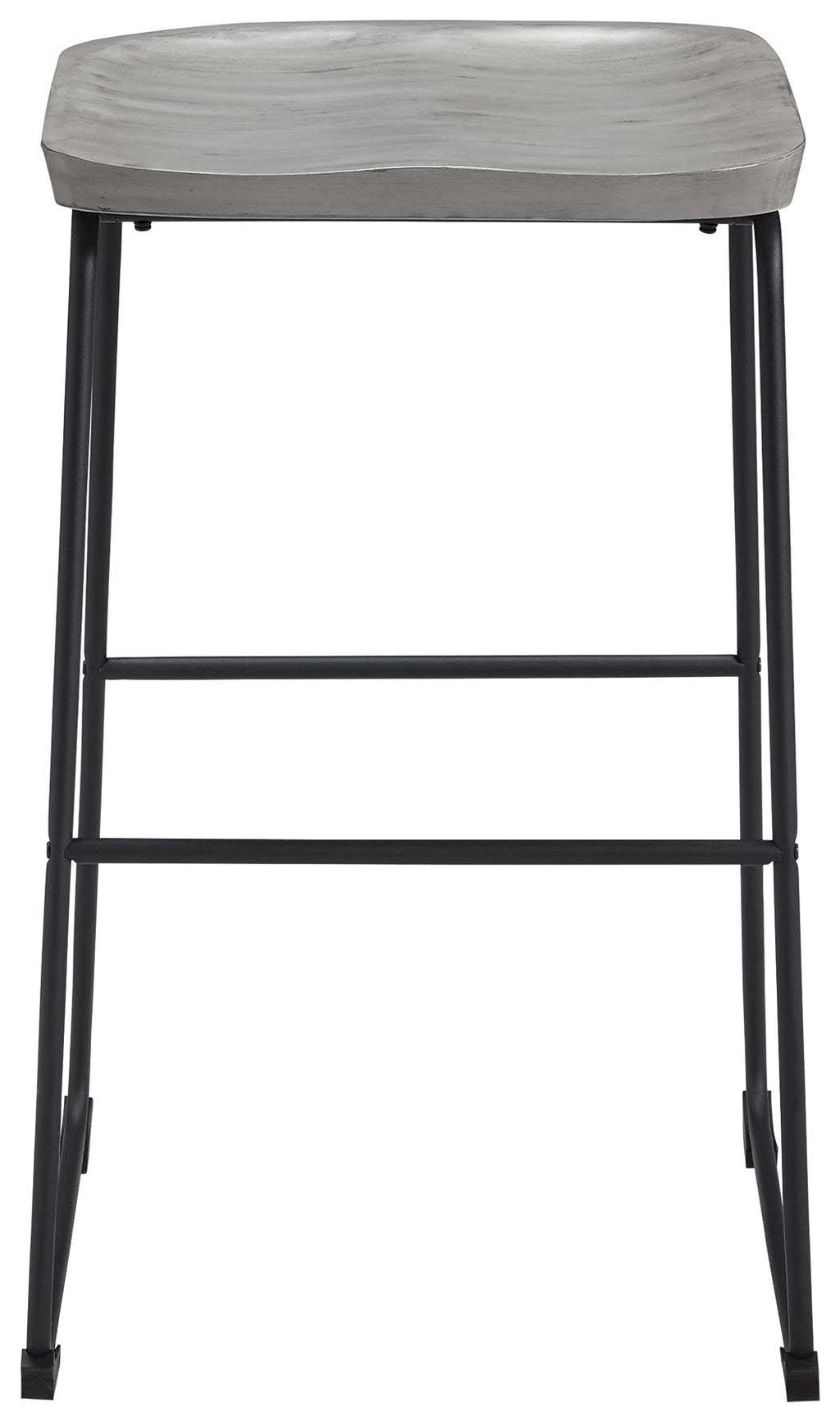 Tall Barstool Set of 2 Gray/Black F8242