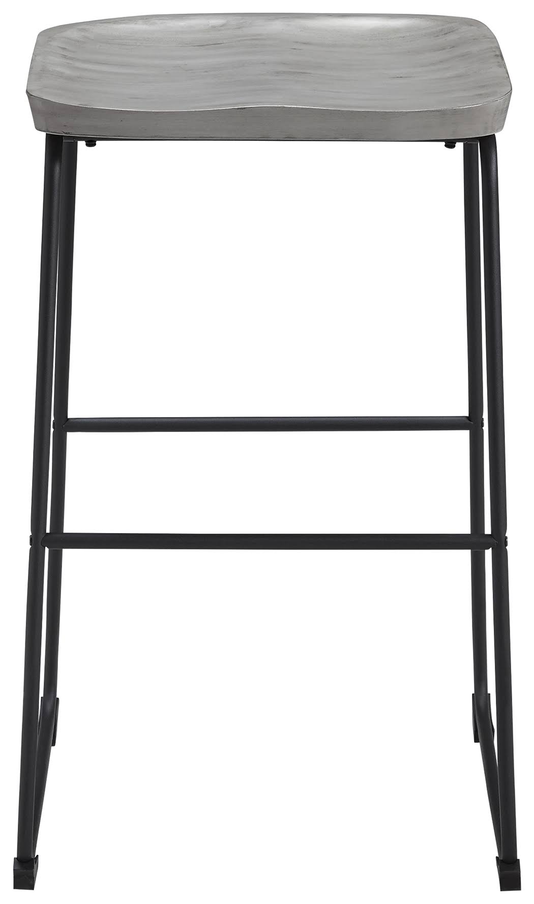 Tall Barstool Set of 2 Gray/Black F8242