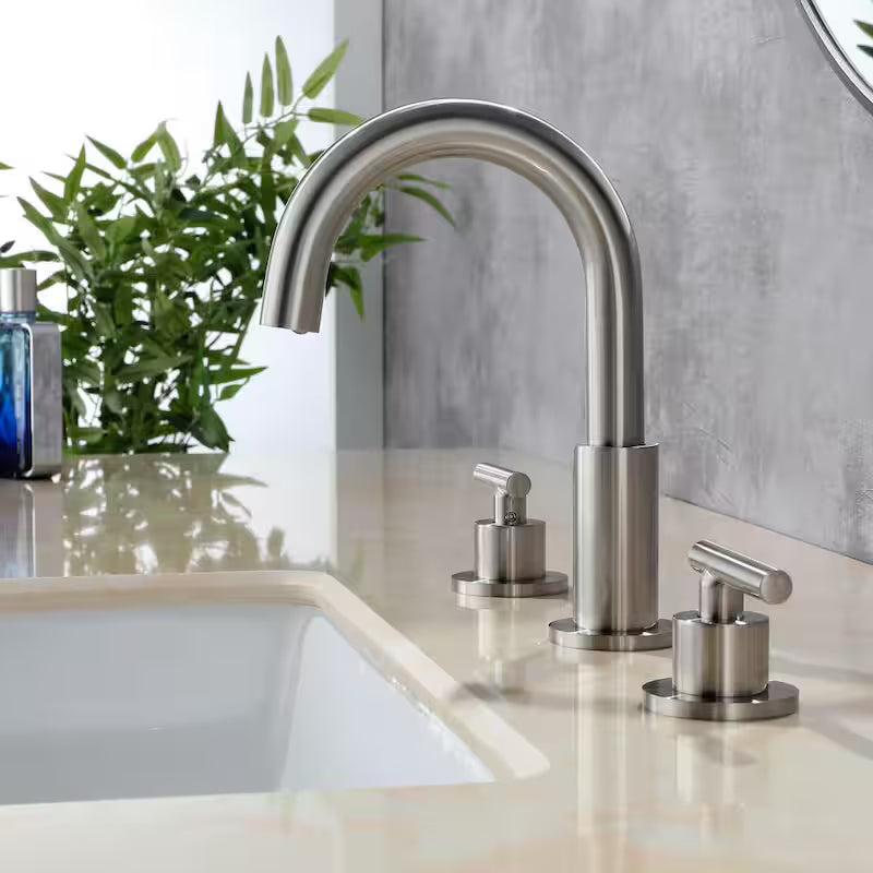 Brushed Nickel 2-Handle Bathroom Faucet W62853