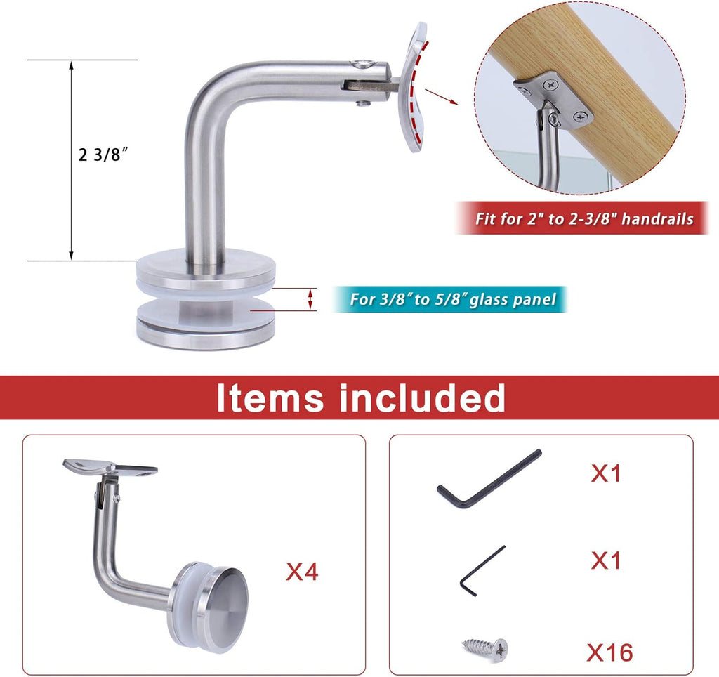 Adjustable Handrail Brackets for Stair Railing System Y7951