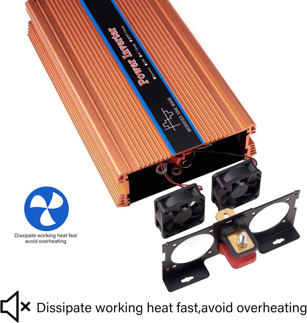 2000W Power Inverter DC 12V to AC 110V with LED Display U398094