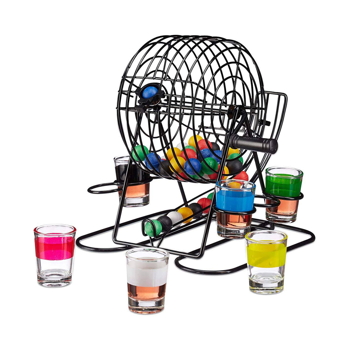 Bingo Cage Drinking Game with 6 Shot Glasses and 48 Balls T891445