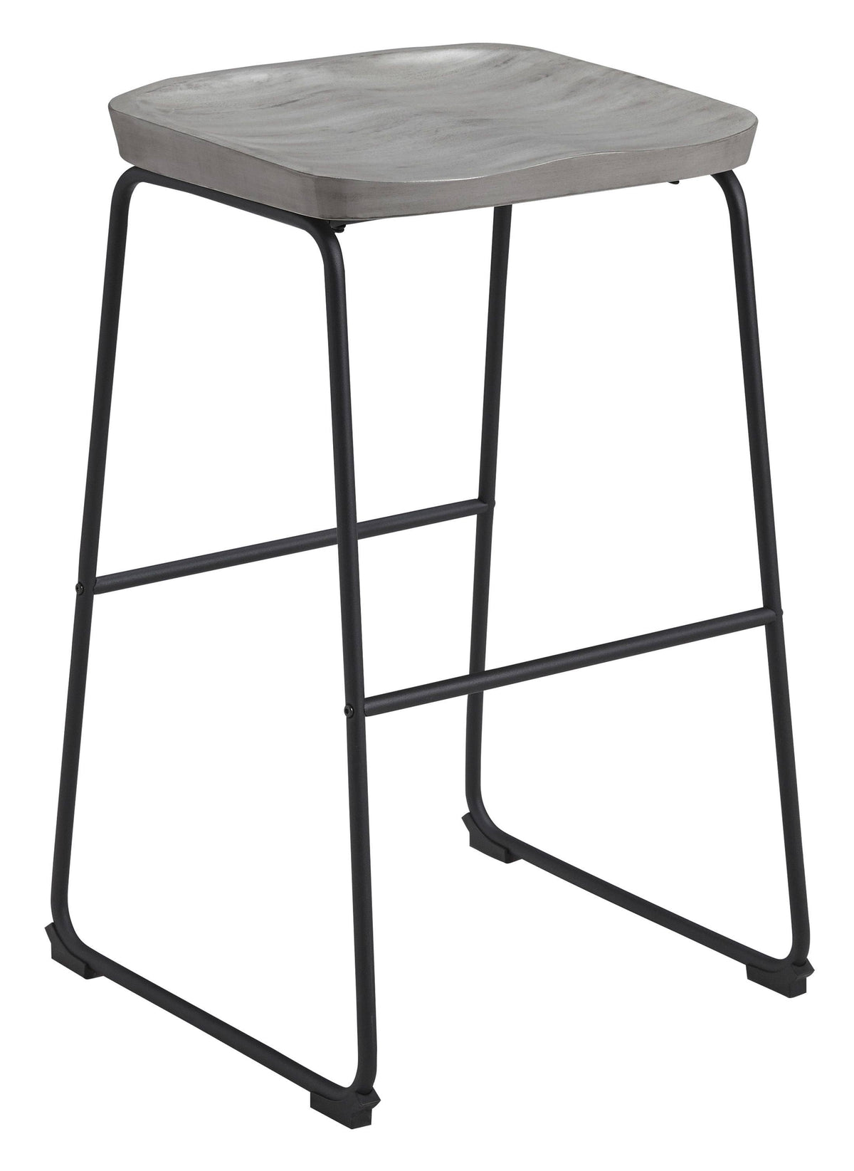 Tall Barstool Set of 2 Gray/Black F8242