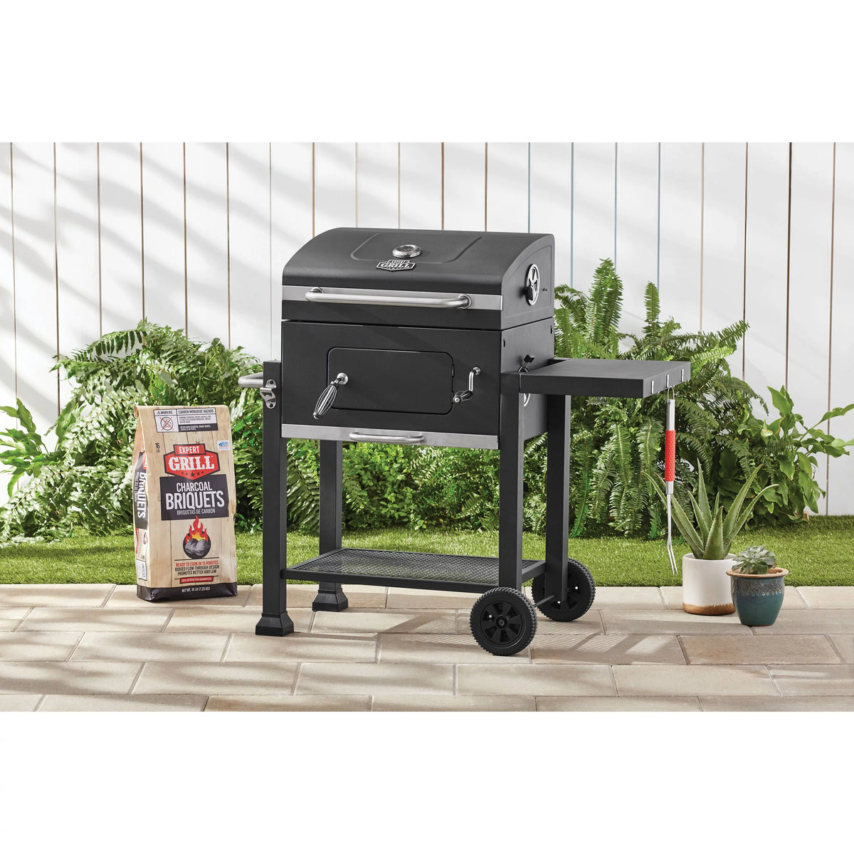 Heavy Duty 24-inch Charcoal Grill, Black I3271