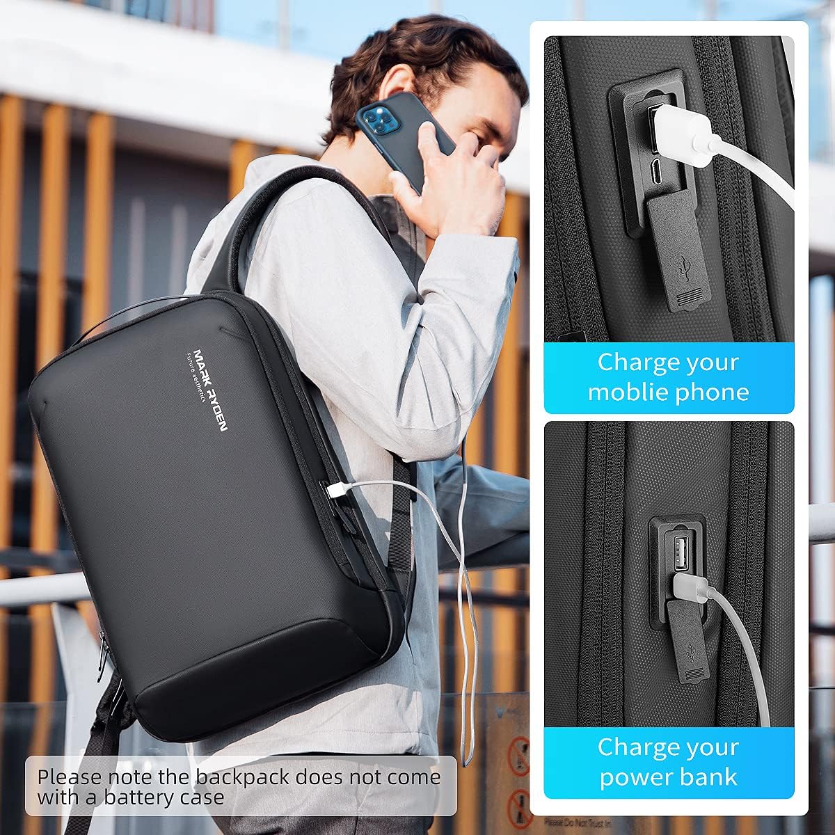 15.6 inch Hard Shell Laptop Backpack X612
