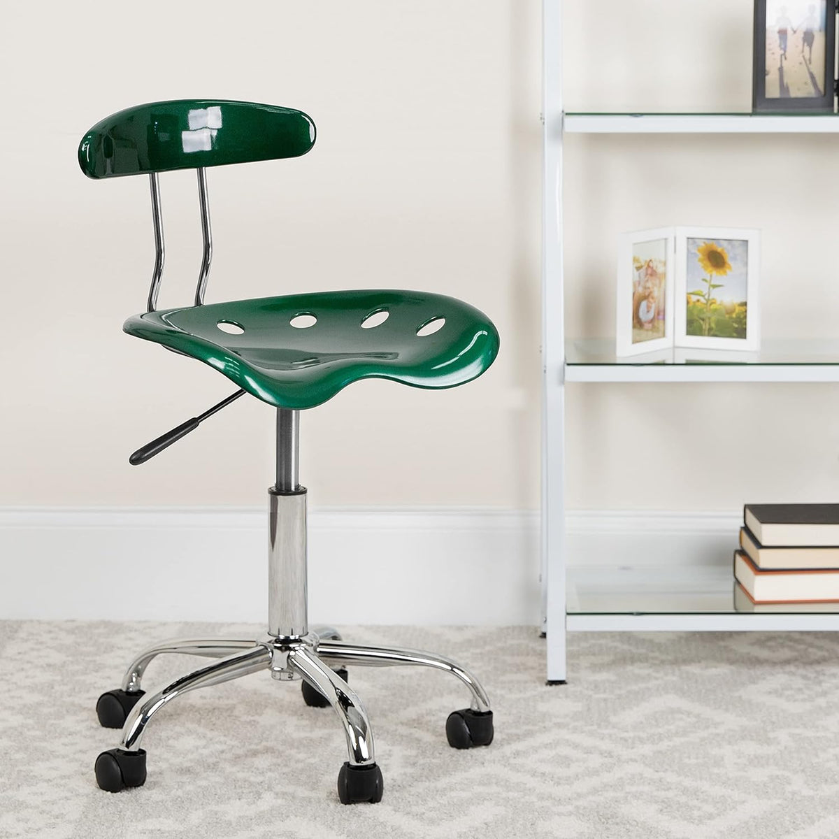 Adjustable Swivel Chair Bright Blue R5829