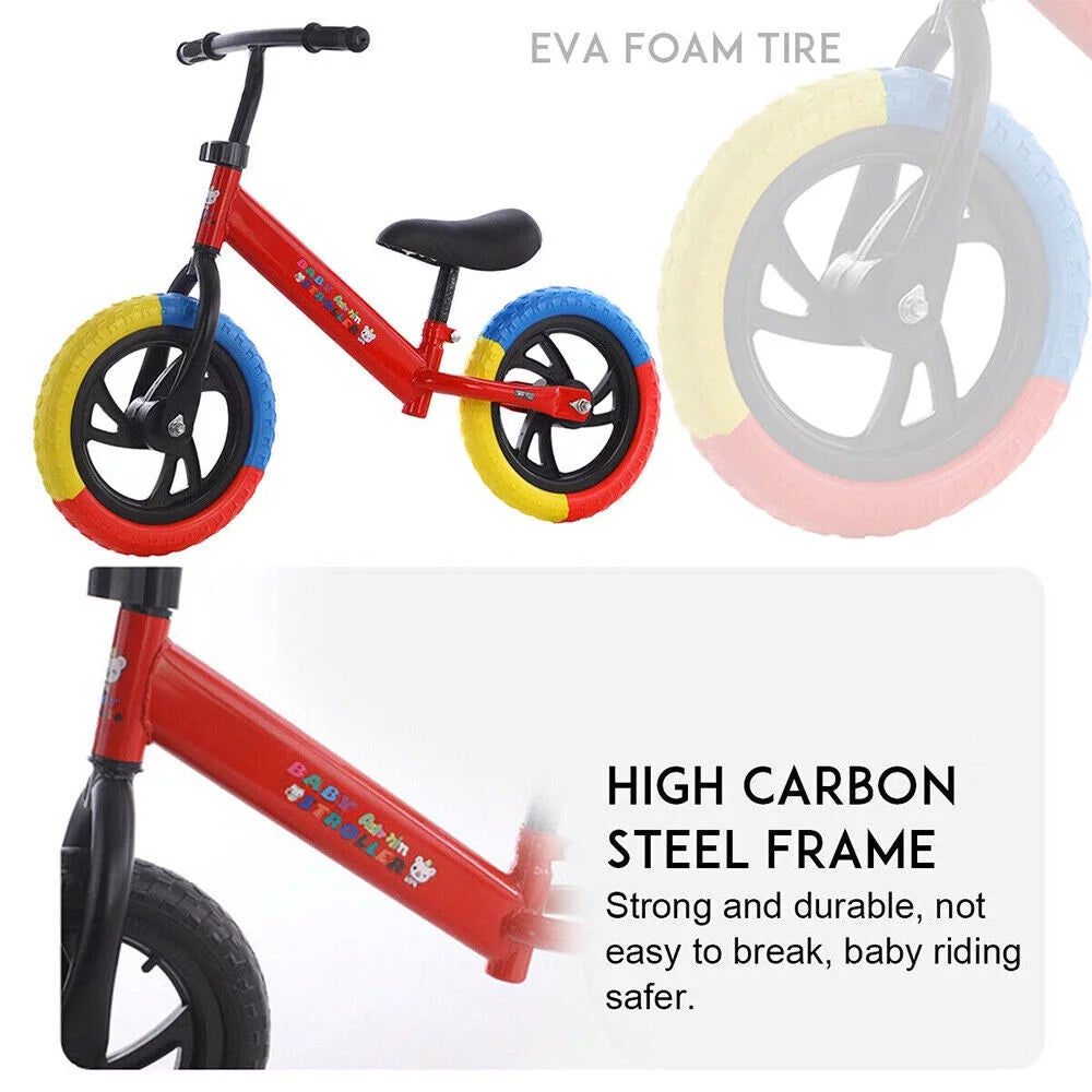Kids Balance Bike Toddler Training Bicycle O409