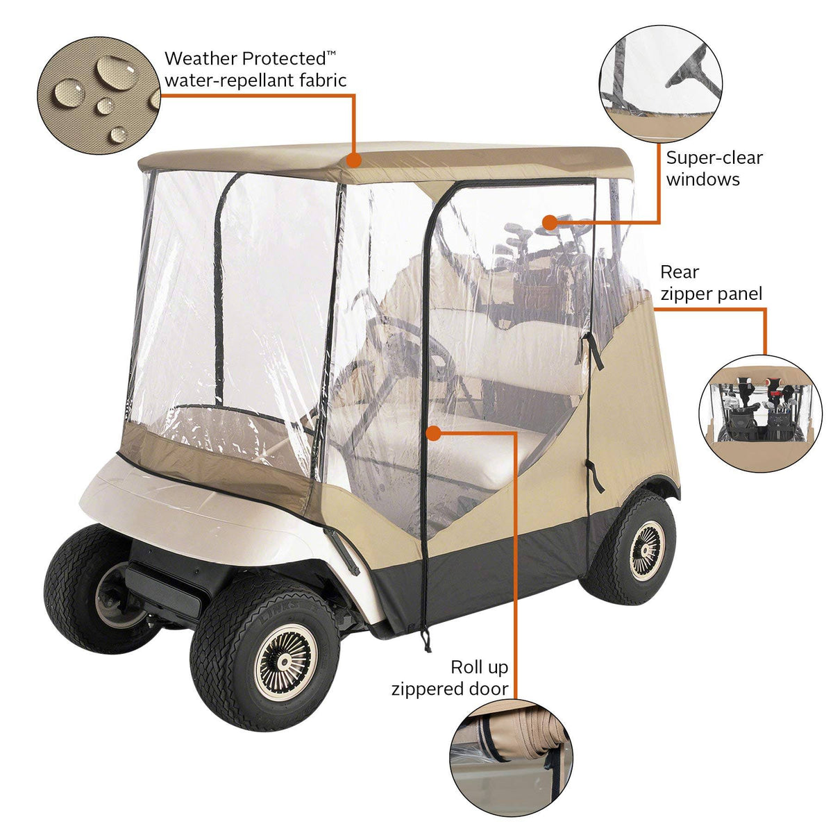 4-Sided Golf Cart Enclosure O2141
